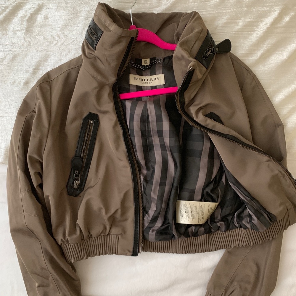 Authentic Burberry Rain bomber jacket!